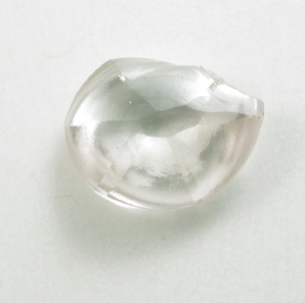 Diamond (0.27 carat pale gray flattened crystal) from Northern Cape Province, South Africa