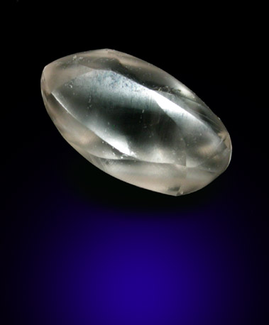 Diamond (0.58 carat pale brown elongated crystal) from Northern Cape Province, South Africa