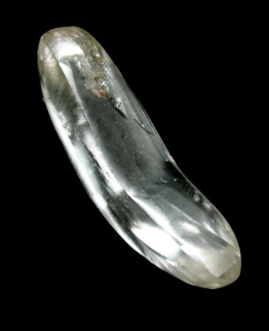 Diamond (0.68 carat pale brown elongated bent crystal) from Northern Cape Province, South Africa