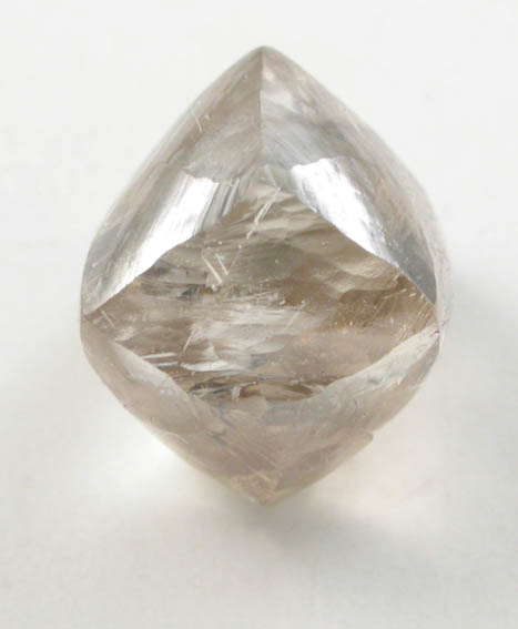 Diamond (1.79 carat brownish-gray octahedral crystal) from Vaal River Mining District, Northern Cape Province, South Africa