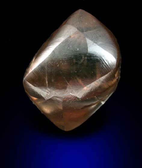 Diamond (2.98 carat brownish-gray dodecahedral crystal) from Vaal River Mining District, Northern Cape Province, South Africa