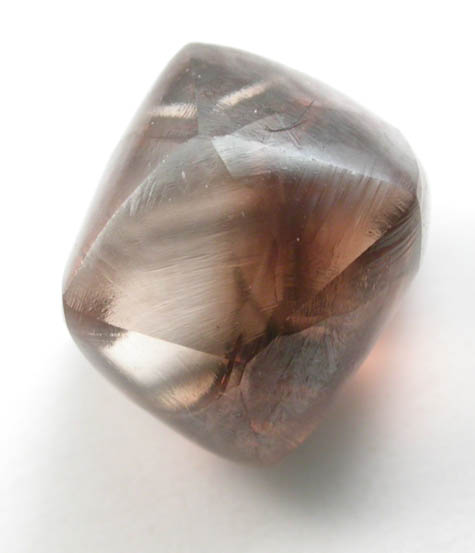 Diamond (2.98 carat brownish-gray dodecahedral crystal) from Vaal River Mining District, Northern Cape Province, South Africa