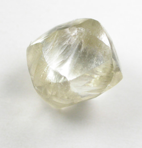 Diamond (1.29 carat yellow-gray dodecahedral crystal) from Orapa Mine, south of the Makgadikgadi Pans, Botswana