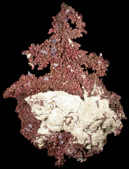 Copper with Cuprite from Ray Mine, Mineral Creek District, Pinal County, Arizona