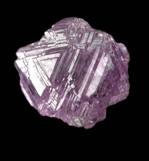 Diamond (0.78 ct. fancy intense-purple octahedral crystal) from Mirny, Republic of Sakha, Siberia, Russia