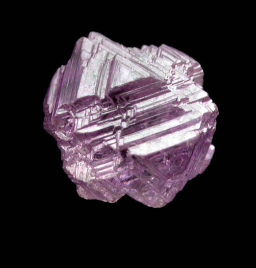 Diamond (0.78 ct. fancy intense-purple octahedral crystal) from Mirny, Republic of Sakha, Siberia, Russia