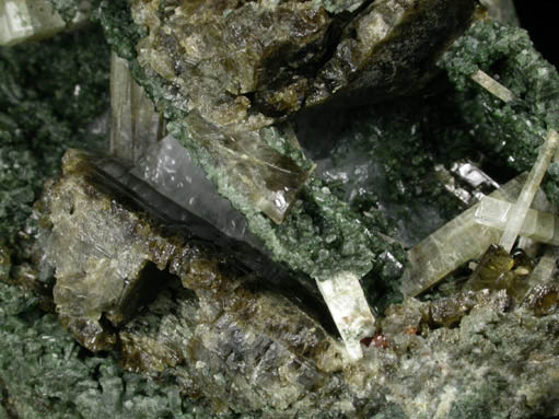 Vesuvianite, Meionite, Diopside, Titanite from Goodall Farm Quarry, 600 meter Prospect, Sanford, York County, Maine