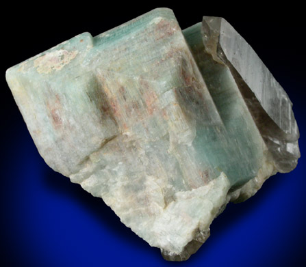 Microcline var. Amazonite with Smoky Quartz from Crystal Peak area, 6.5 km northeast of Lake George, Park-Teller Counties, Colorado