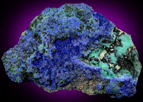 Azurite with Chrysocolla from Morenci Mine, Clifton District, Greenlee County, Arizona