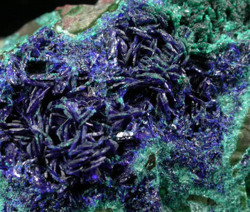 Azurite with Malachite and Chrysocolla from Morenci Mine, Clifton District, Greenlee County, Arizona