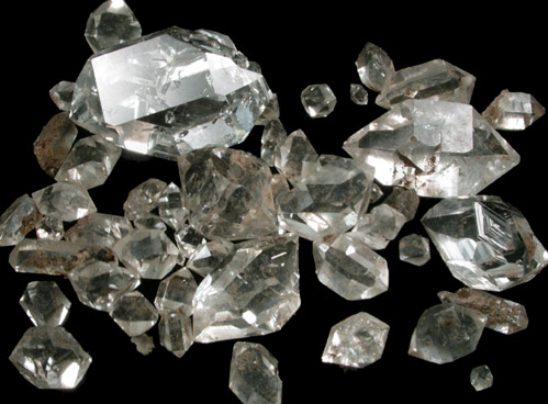 Quartz var. Herkimer Diamonds from Hickory Hill Diamond Mine, Fonda, Montgomery County, New York