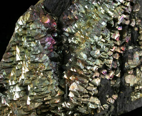 Sphalerite with epitaxial Chalcopyrite overgrowth. from Old Goat Mine, near Treece, Cherokee County, Kansas