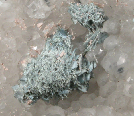 Babingtonite on Calcite with Thomsonite from Prospect Park Quarry, Prospect Park, Passaic County, New Jersey