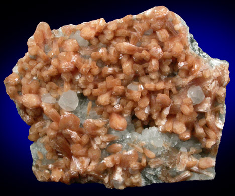 Stilbite-Ca on Calcite from Moore's Station Quarry, 44 km northeast of Philadelphia, Mercer County, New Jersey