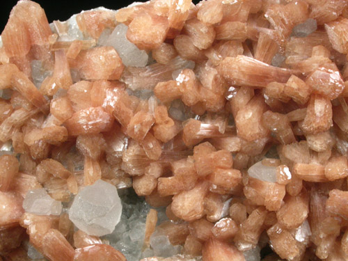 Stilbite-Ca on Calcite from Moore's Station Quarry, 44 km northeast of Philadelphia, Mercer County, New Jersey