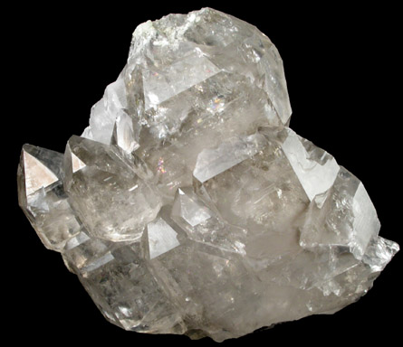 Quartz var. Smoky Quartz (parallel growth) from Mount Marie Quarry, 7.5 km southeast of Paris Hill, Oxford County, Maine