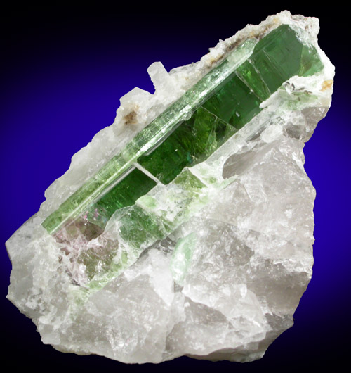 Elbaite Tourmaline in Quartz from May Day Pocket, Durgin #1 Prospect, Mount Marie, 7.5 km southeast of Paris Hill, Oxford County, Maine