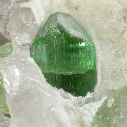 Elbaite Tourmaline in Quartz-Albite from May Day Pocket, Durgin #1 Prospect, Mount Marie, 7.5 km southeast of Paris Hill, Oxford County, Maine