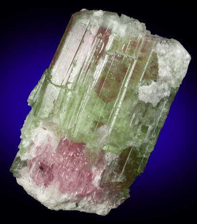 Elbaite Tourmaline from May Day Pocket, Durgin #1 Prospect, Mount Marie, 7.5 km southeast of Paris Hill, Oxford County, Maine