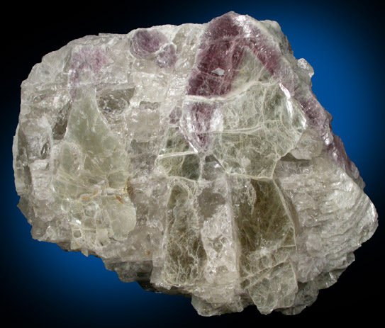 Lepidolite rim on Muscovite Mica from Mount Marie Quarry, 7.5 km southeast of Paris Hill, Oxford County, Maine