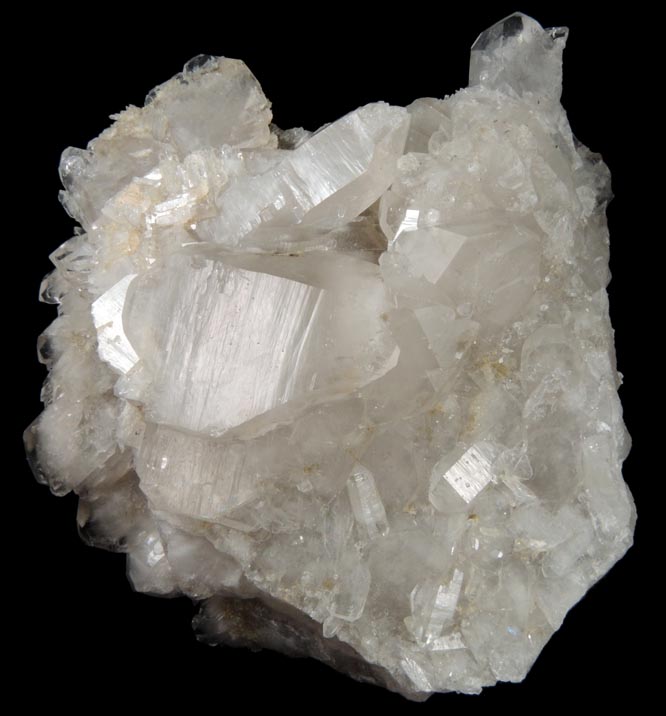 Quartz var. Smoky Quartz (parallel growth) from Mount Marie Quarry, 7.5 km southeast of Paris Hill, Oxford County, Maine