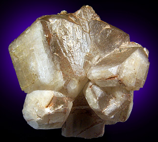 Calcite on quartz from John Steele Mine, Lyndhurst, Ontario, Canada