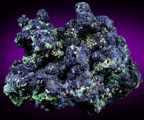 Azurite with Malachite from Morenci Mine, Clifton District, Greenlee County, Arizona