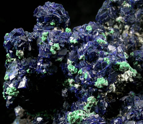 Azurite with Malachite from Morenci Mine, Clifton District, Greenlee County, Arizona