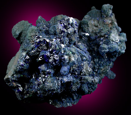 Azurite with Tenorite from Morenci Mine, Clifton District, Greenlee County, Arizona