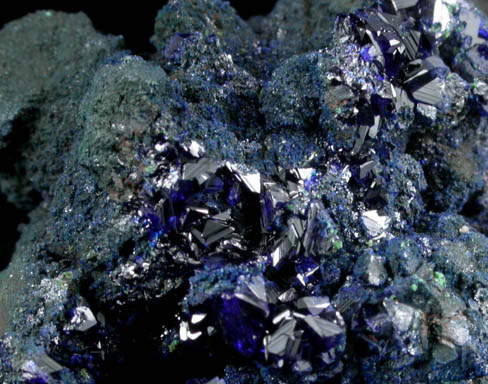 Azurite with Tenorite from Morenci Mine, Clifton District, Greenlee County, Arizona