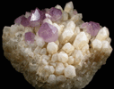 Quartz var. Amethyst on Milky Quartz from Diamond Hill, Ashaway, south of Hopkinton, Washington County, Rhode Island