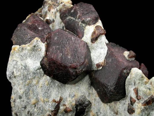 Almandine Garnet with Staurolite from Green's Farm, 750 m. ESE of Roxbury Falls, Roxbury, New Haven County, Connecticut