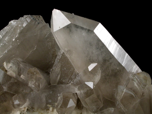 Quartz var. Smoky on Albite from Peter's Pocket, Bartlett, Carroll County, New Hampshire