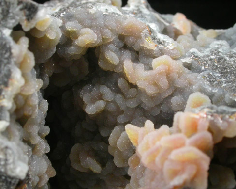 Wulfenite coated with drusy Quartz on Hemimorphite from Finch Mine (Barking Spider Mine), north of Hayden, Gila County, Arizona