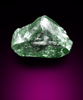 Diamond (0.28 carat fancy-green triangular crystal) from Guaniamo, Bolivar Province, Venezuela