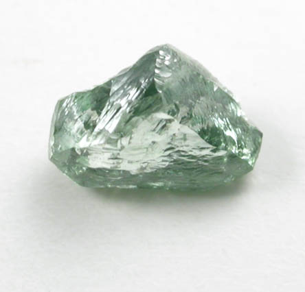 Diamond (0.28 carat fancy-green triangular crystal) from Guaniamo, Bolivar Province, Venezuela