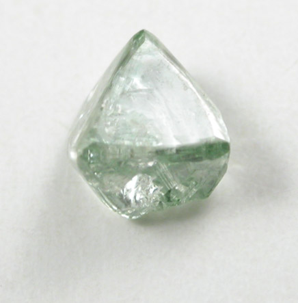 Diamond (0.23 carat green cleaved octahedral crystal) from Guaniamo, Bolivar Province, Venezuela