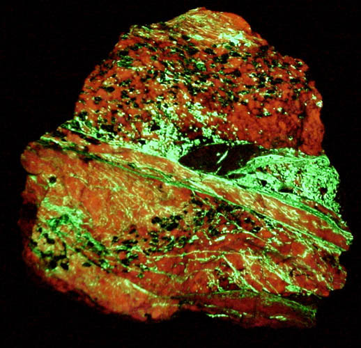 Willemite, Calcite, Franklinite from Sterling Mine, Ogdensburg, Sterling Hill, Sussex County, New Jersey (Type Locality for Franklinite)