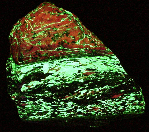 Willemite, Calcite, Franklinite from Sterling Mine, Ogdensburg, Sterling Hill, Sussex County, New Jersey (Type Locality for Franklinite)