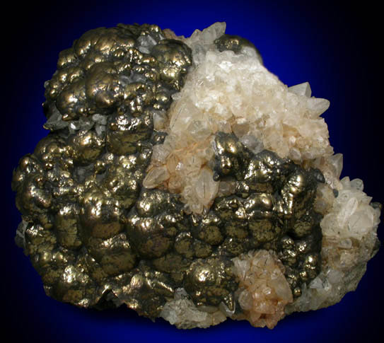 Chalcopyrite and Calcite from Chimney Rock Quarry, Bound Brook, Somerset County, New Jersey