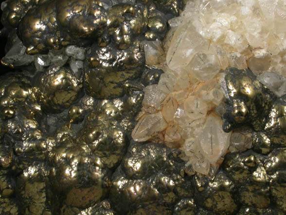 Chalcopyrite and Calcite from Chimney Rock Quarry, Bound Brook, Somerset County, New Jersey