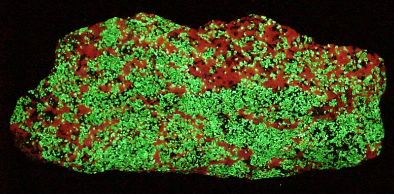 Willemite, Calcite, Franklinite from Sterling Mine, Ogdensburg, Sterling Hill, Sussex County, New Jersey (Type Locality for Franklinite)