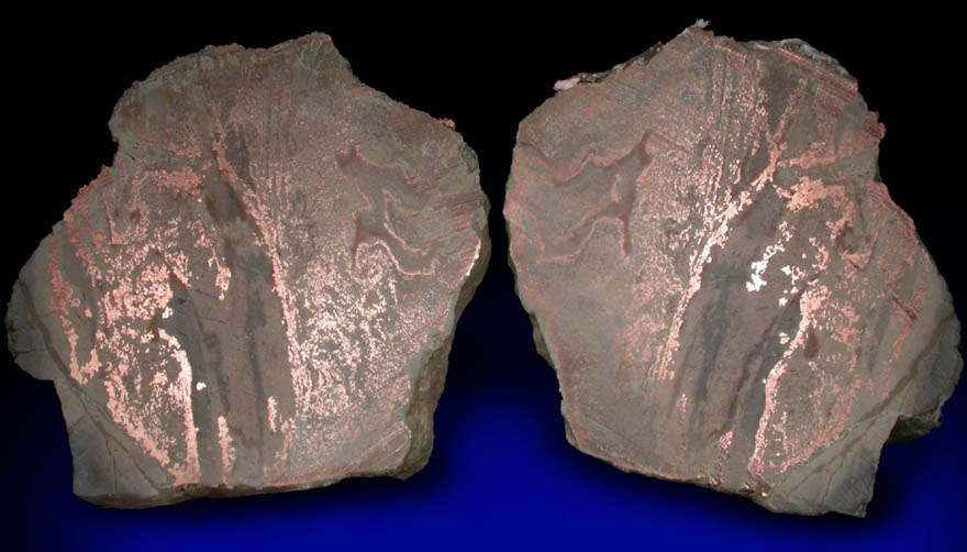 Copper (crystallized copper in basalt) from Chimney Rock Quarry, Bound Brook, Somerset County, New Jersey