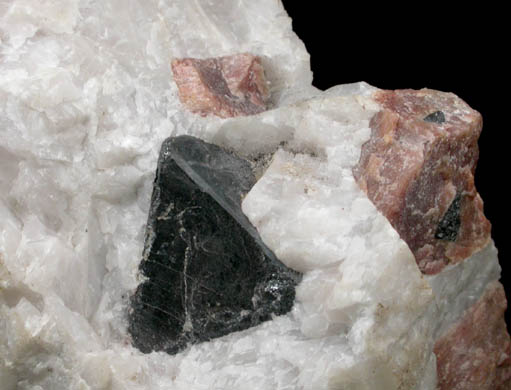 Franklinite in Calcite with Willemite from Sterling Mine, Ogdensburg, Sterling Hill, Sussex County, New Jersey (Type Locality for Franklinite)