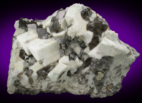 Microcline, Smoky Quartz, Albite from Oliver Diggings, Moat Mountain, Hale's Location, Carroll County, New Hampshire