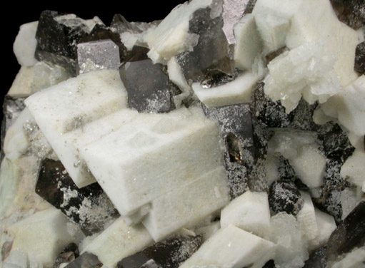 Microcline, Smoky Quartz, Albite from Oliver Diggings, Moat Mountain, Hale's Location, Carroll County, New Hampshire