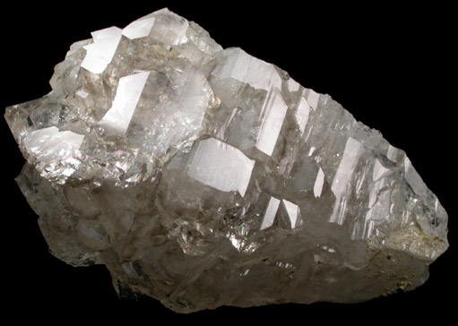 Quartz var. Smoky Quartz (parallel growth) from Tamminen Quarry, Greenwood, Oxford County, Maine