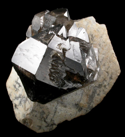 Quartz var. Smoky Quartz from Lord Hill Quarry, Stoneham, Oxford County, Maine