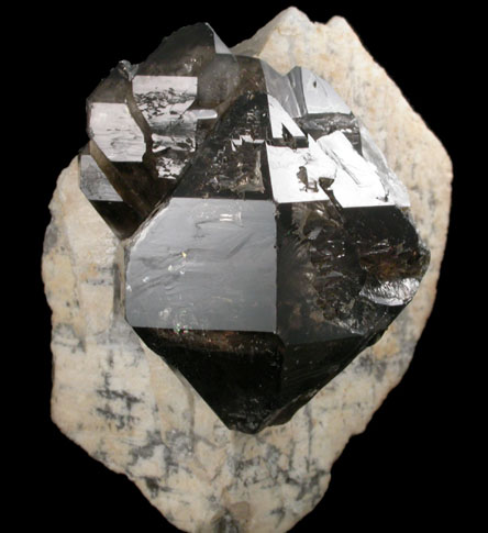 Quartz var. Smoky Quartz from Lord Hill Quarry, Stoneham, Oxford County, Maine