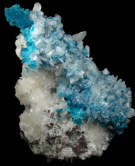 Cavansite on Stilbite-Ca from Wagholi Quarry, Maharashtra, India